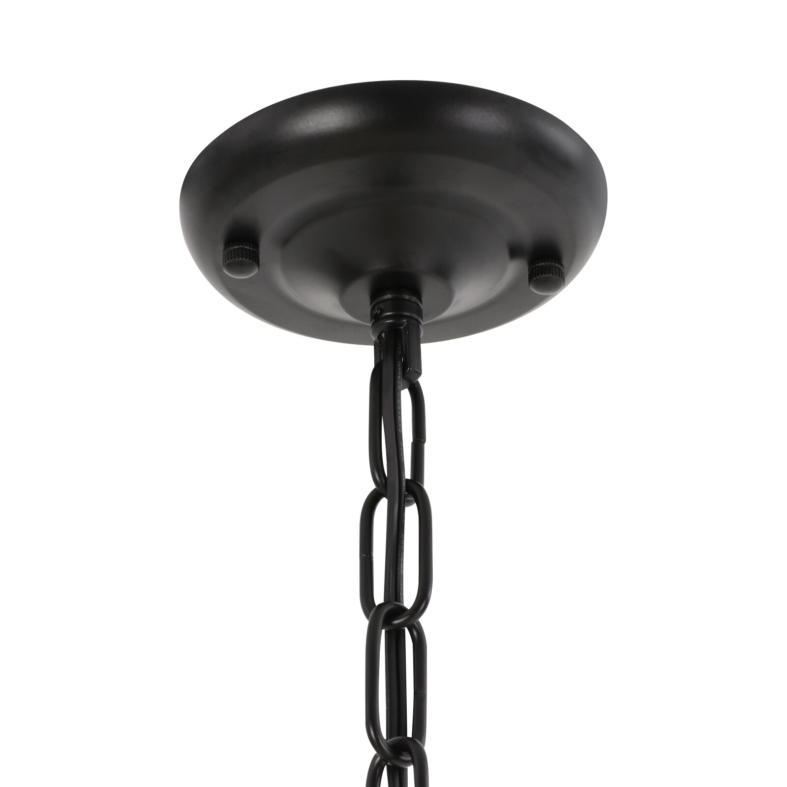 Pendant Light - 2-Light Iron & Glass, Ceiling Mount, Adjustable Height 5-60cm