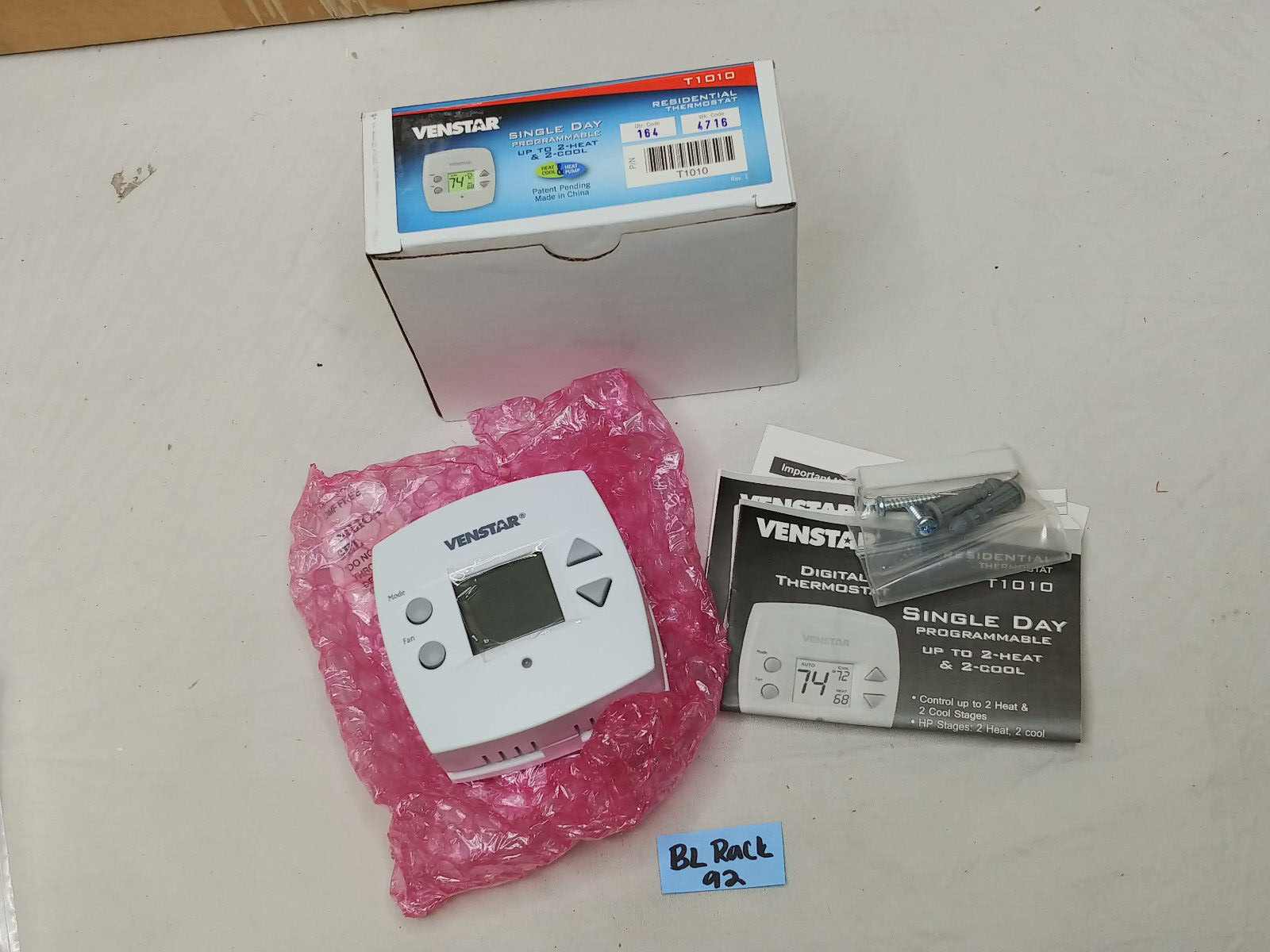 Venstar T1010 Single Day Programmable Up To 2 Heat & 2 Cool.