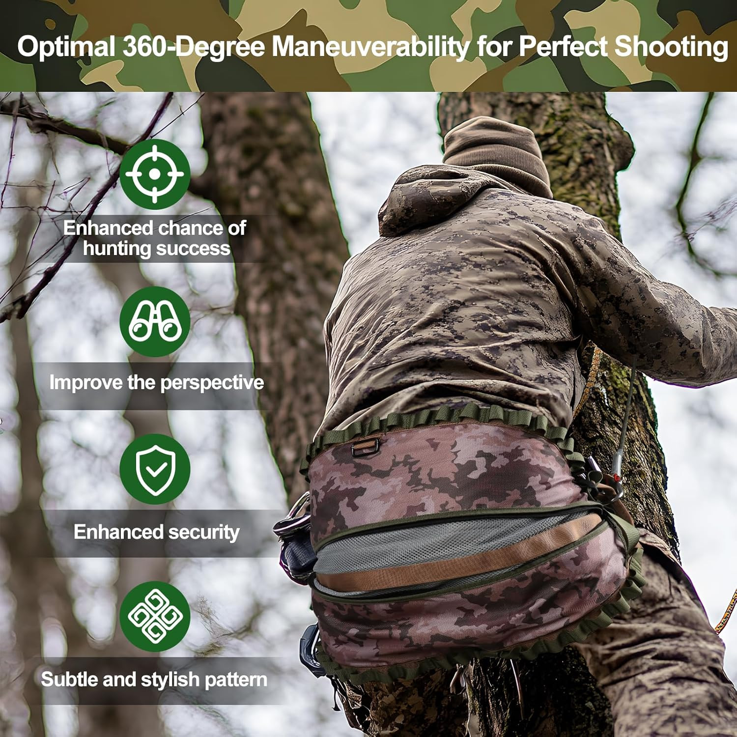 Lightweight Padded Saddle Hunting System with Adjustable Bridge & Comfort