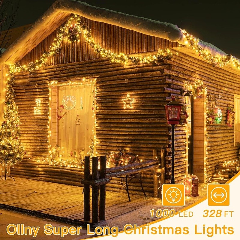 Outdoor LED String Lights 328ft Dimmable Waterproof Timer 8 Lighting Modes New