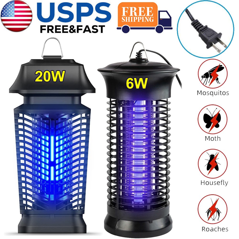 Mosquito Fly Bug Insect Zapper Killer Indoor Outdoor Electronic Light Trap Lamp