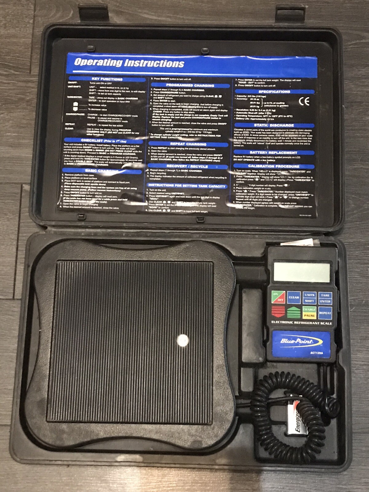 Blue Point Portable Electronic Refrigerant Scale ACT120A