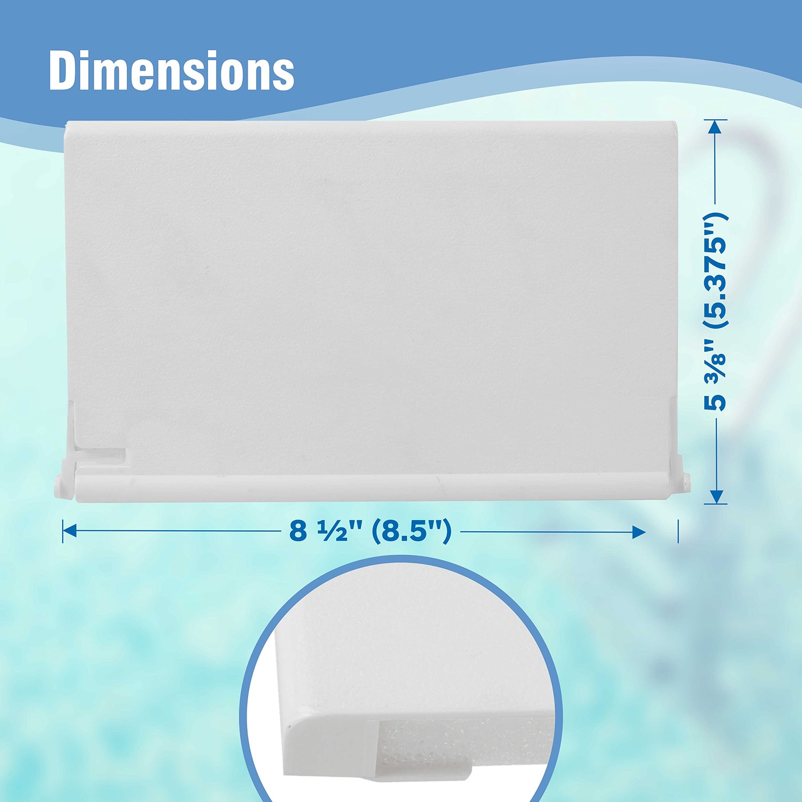 Exact Replacement 516252 White Weir Gate Assembly Compatible with Bermuda Gunite