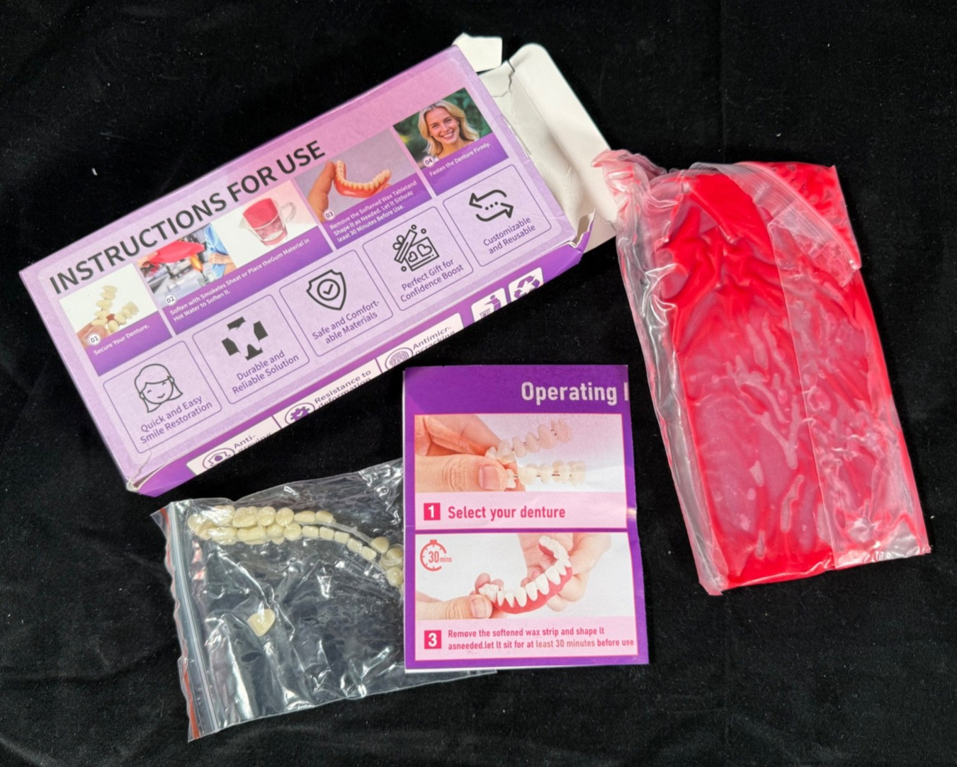 Denture Kit DIY, Full Set, Opened Box/NIB (G4F)