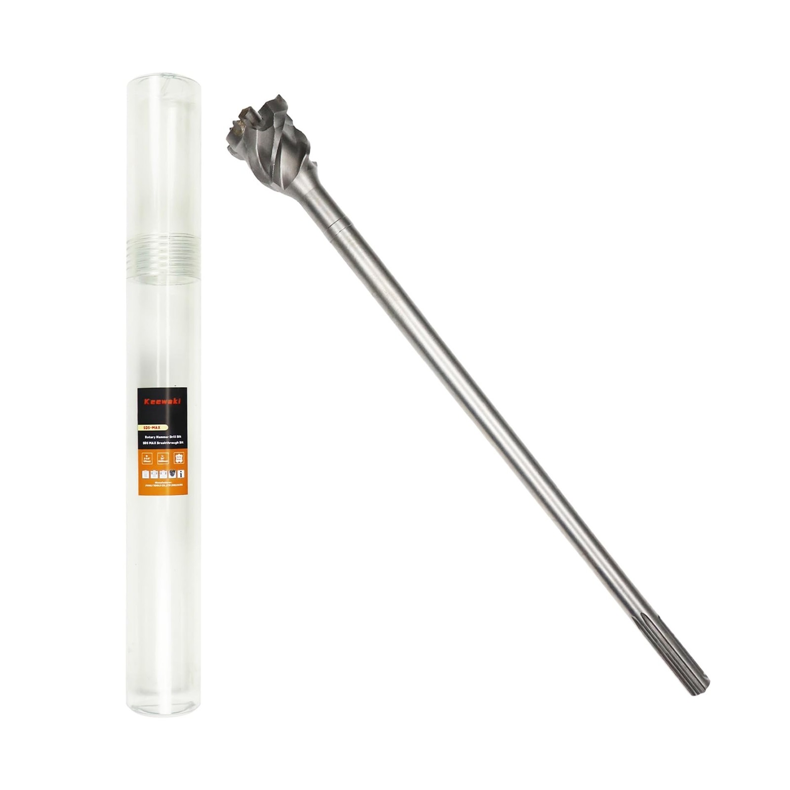 Breakthrough Bit – SDS-max Thru-Hole Rotary Hammer Bit, 1-3/4"x24", Heavy-