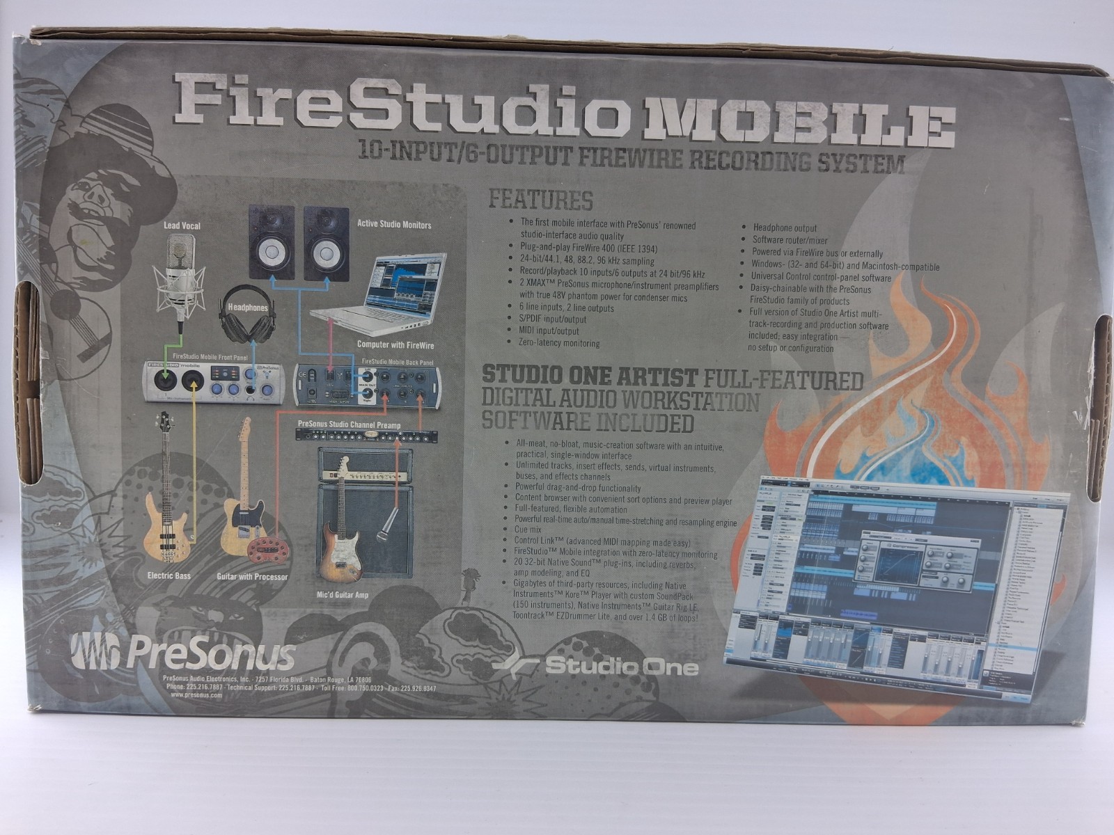 PreSonus FireStudio Mobile 10x6 FireWire Audio Interface Box