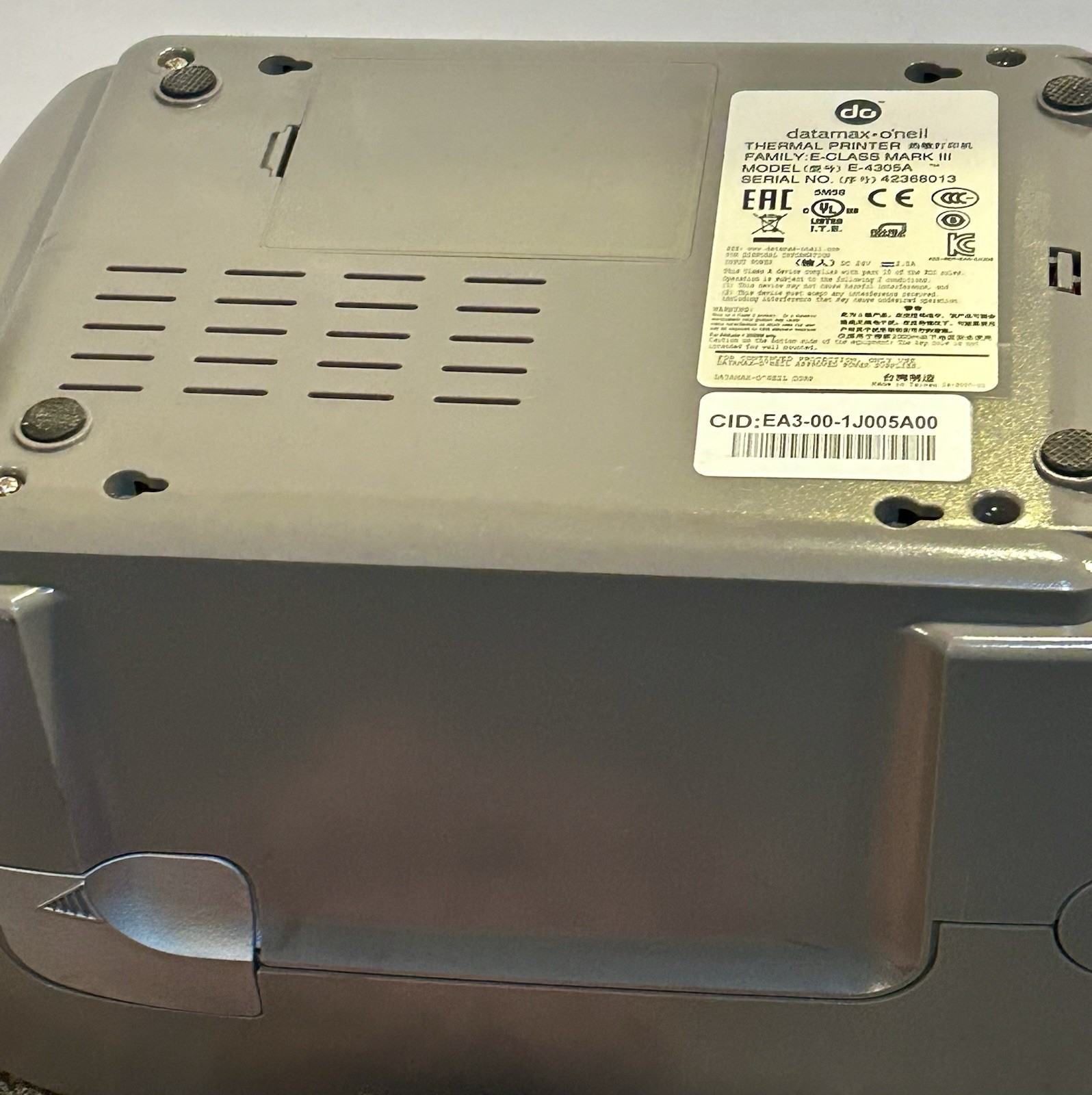 Datamax-O'Neil E-Class Mark III E-4305A Thermal Label Printer Ethernet USB