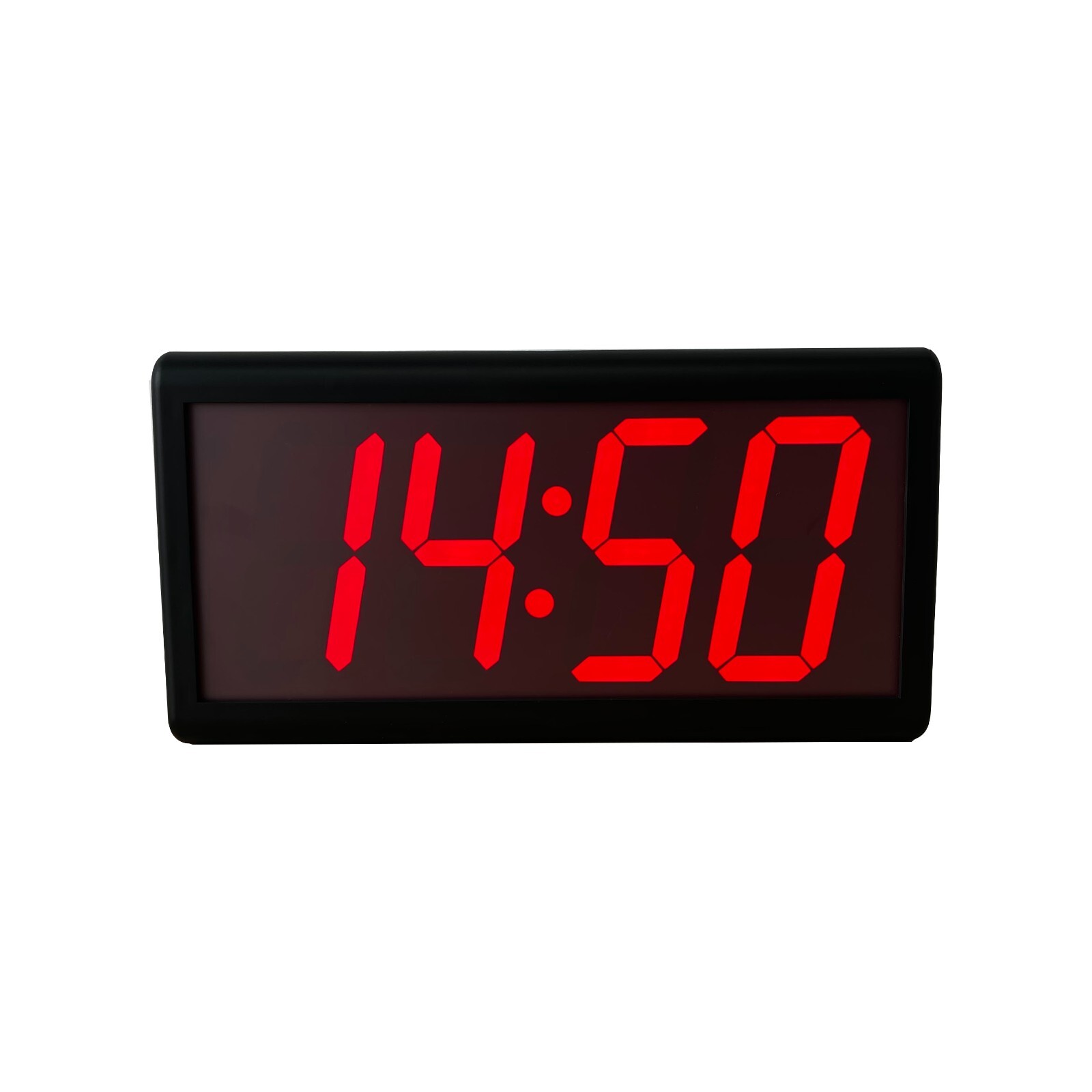 GlobalTime 4" x 4 Digit WiFi Clock, Network Synchronized, Plastic Casing