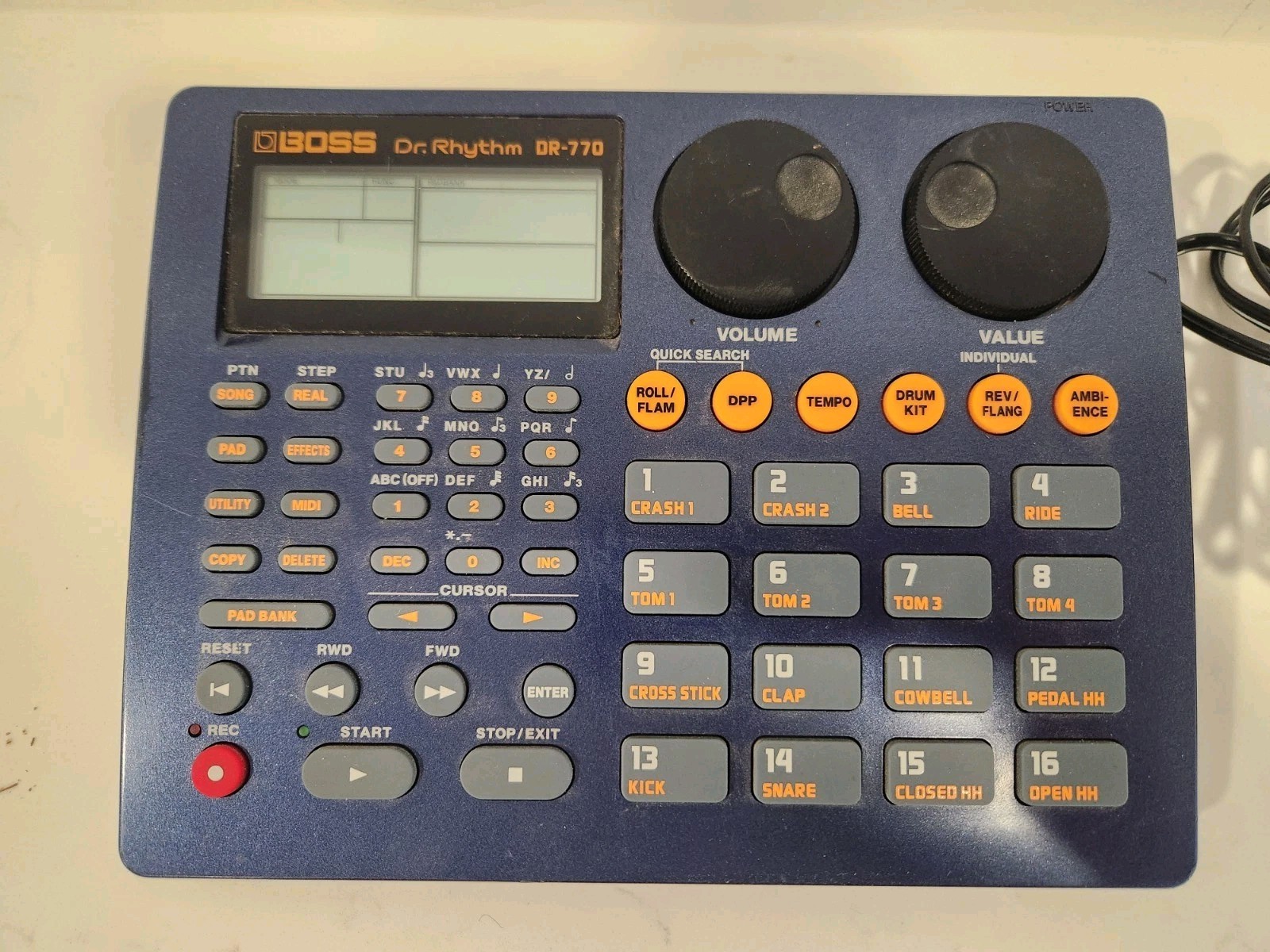 BOSS DR-770 Dr. Rhythm Drum Machine AC100V w/ Adapter Tested Japan