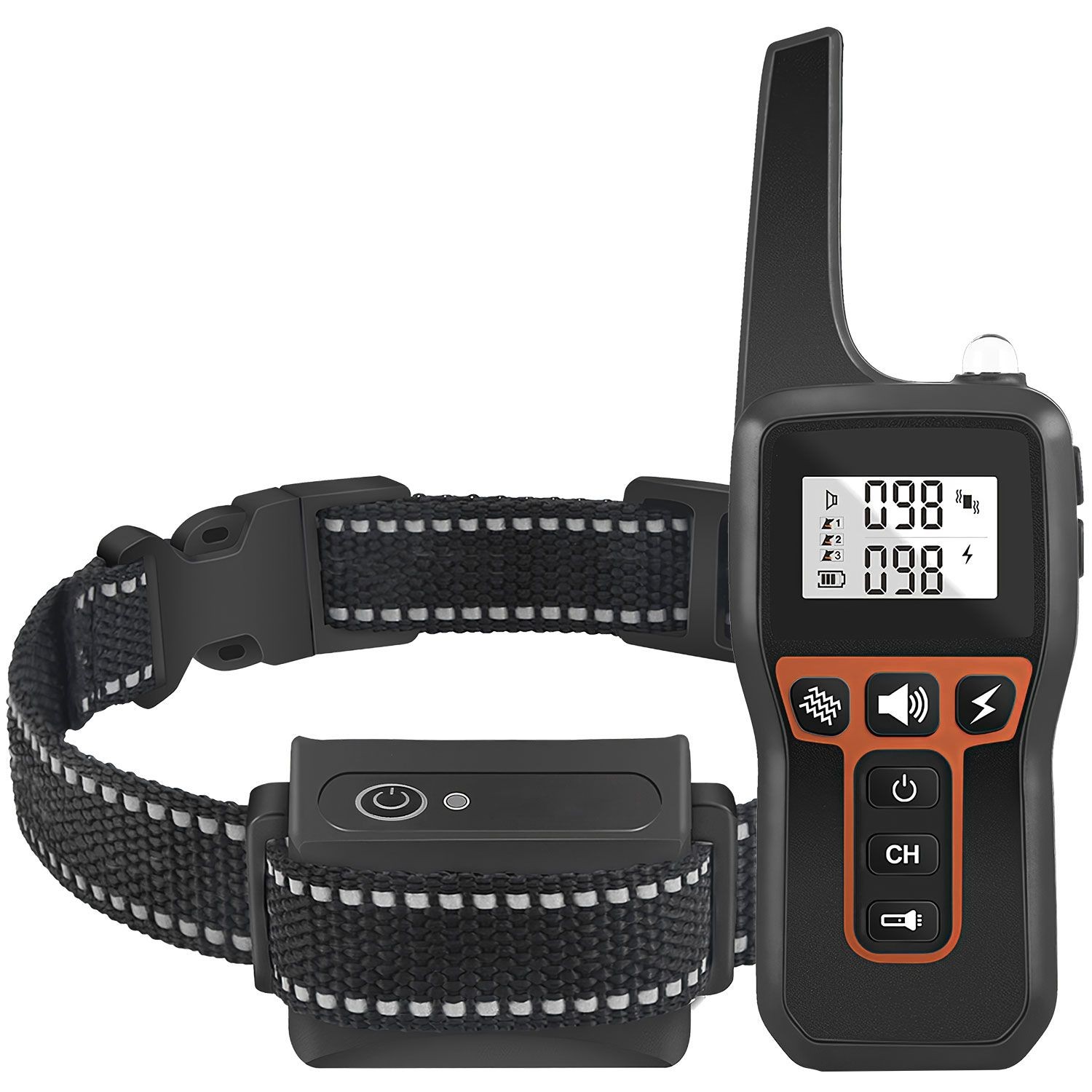 3280FT Training Collar 3 Channels Rechargeable Transmitter Receiver Flashlight