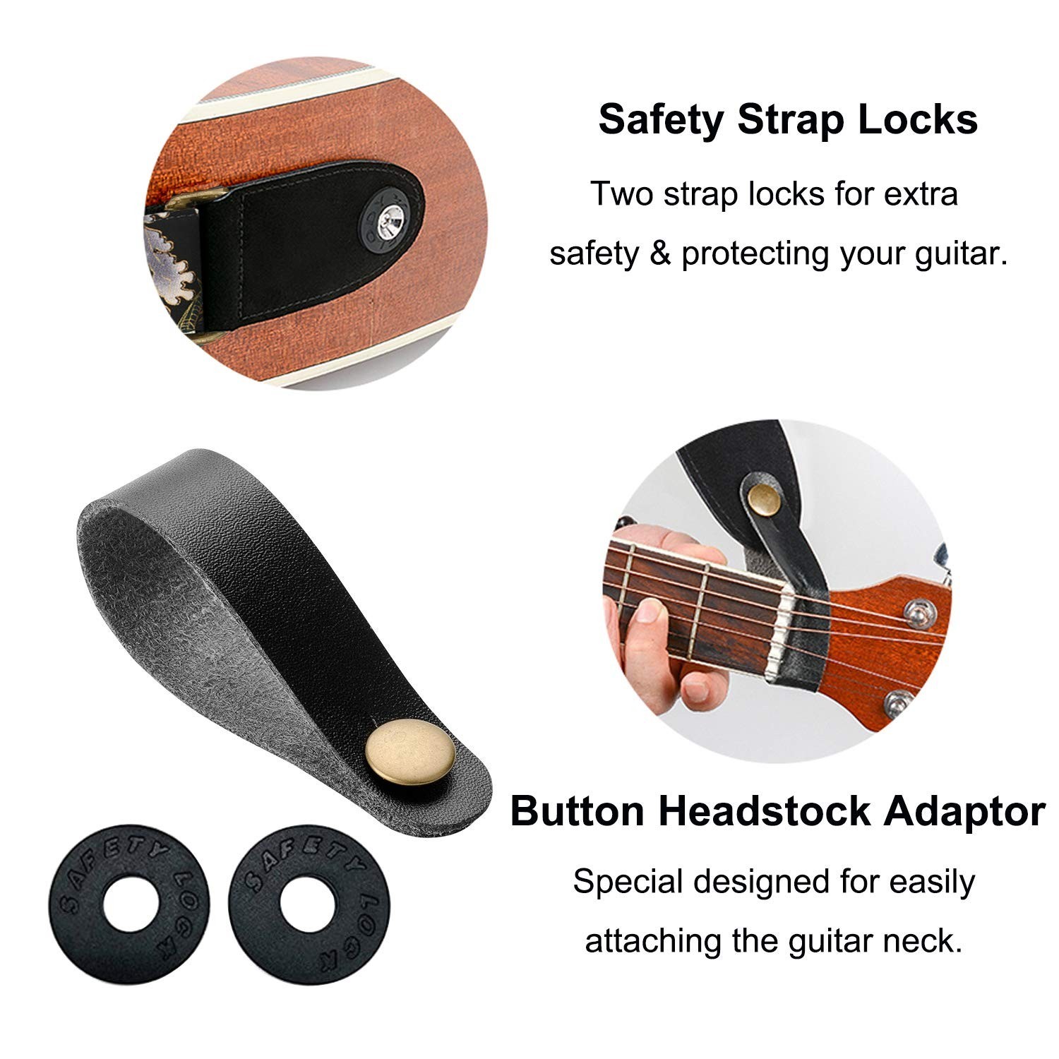 Guitar Strap with 2 Strap Locks & Strap Button, Dragon Guitar Strap Cool Desi...