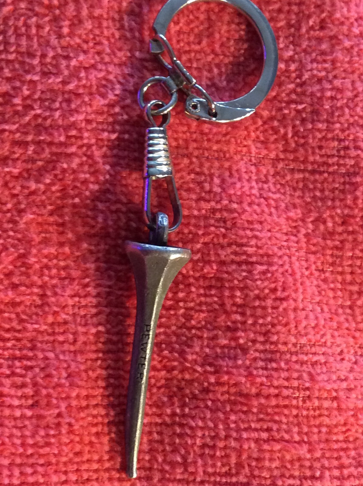 GOLF TEE WILLIAMS PEWTER KEYCHAIN