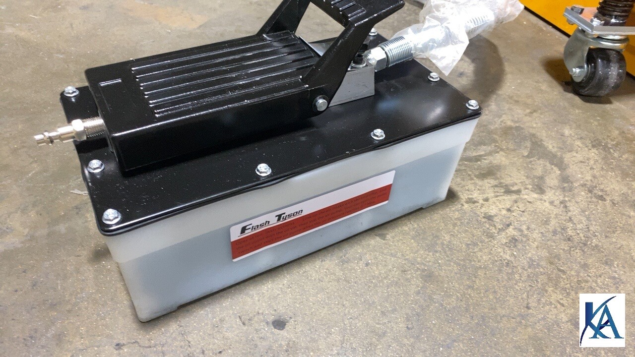 10 TON Portable Puller Auto Body Frame Machine FREE CHAINS,ANCHOR POTS,FOOT PUMP