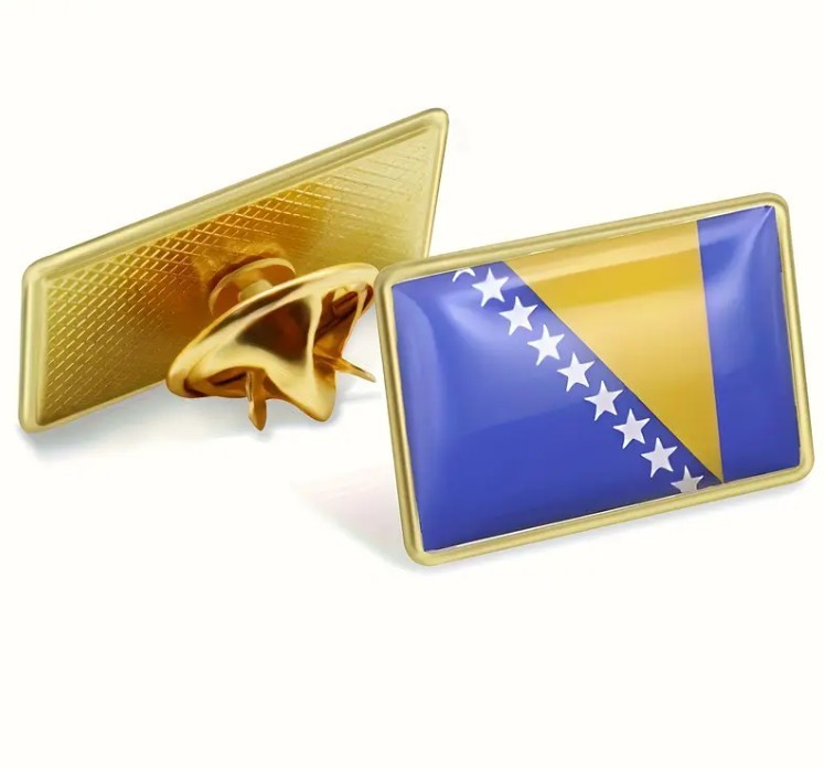 Bosnia And Herzegovina Pin Flag Bosnian Flag Lapel Pin