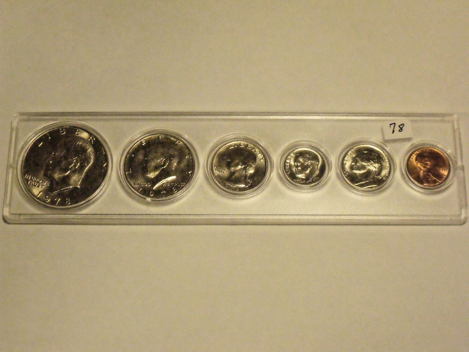 1978  Birth Year Set (6 coin) Choice BU in hard plastic holder w/Ike dollar