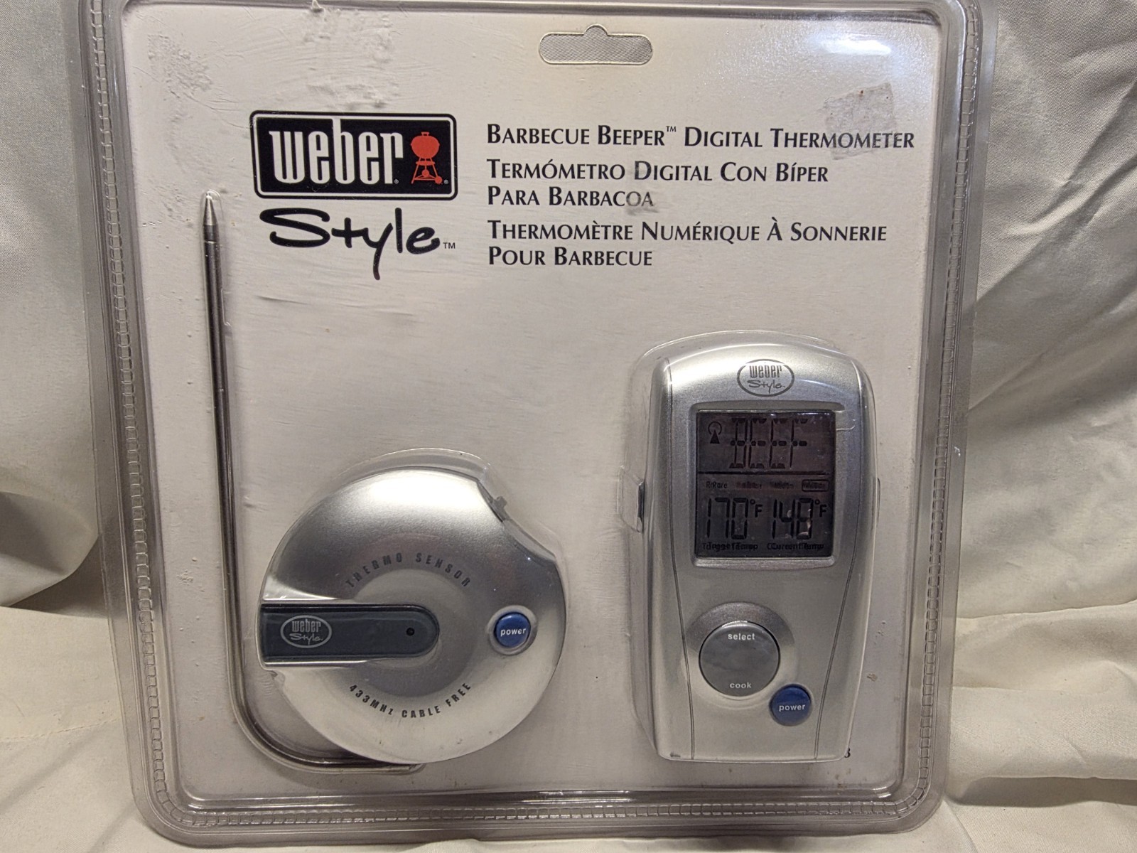 Weber Style Audible Meat Thermometer- 32910- NEW