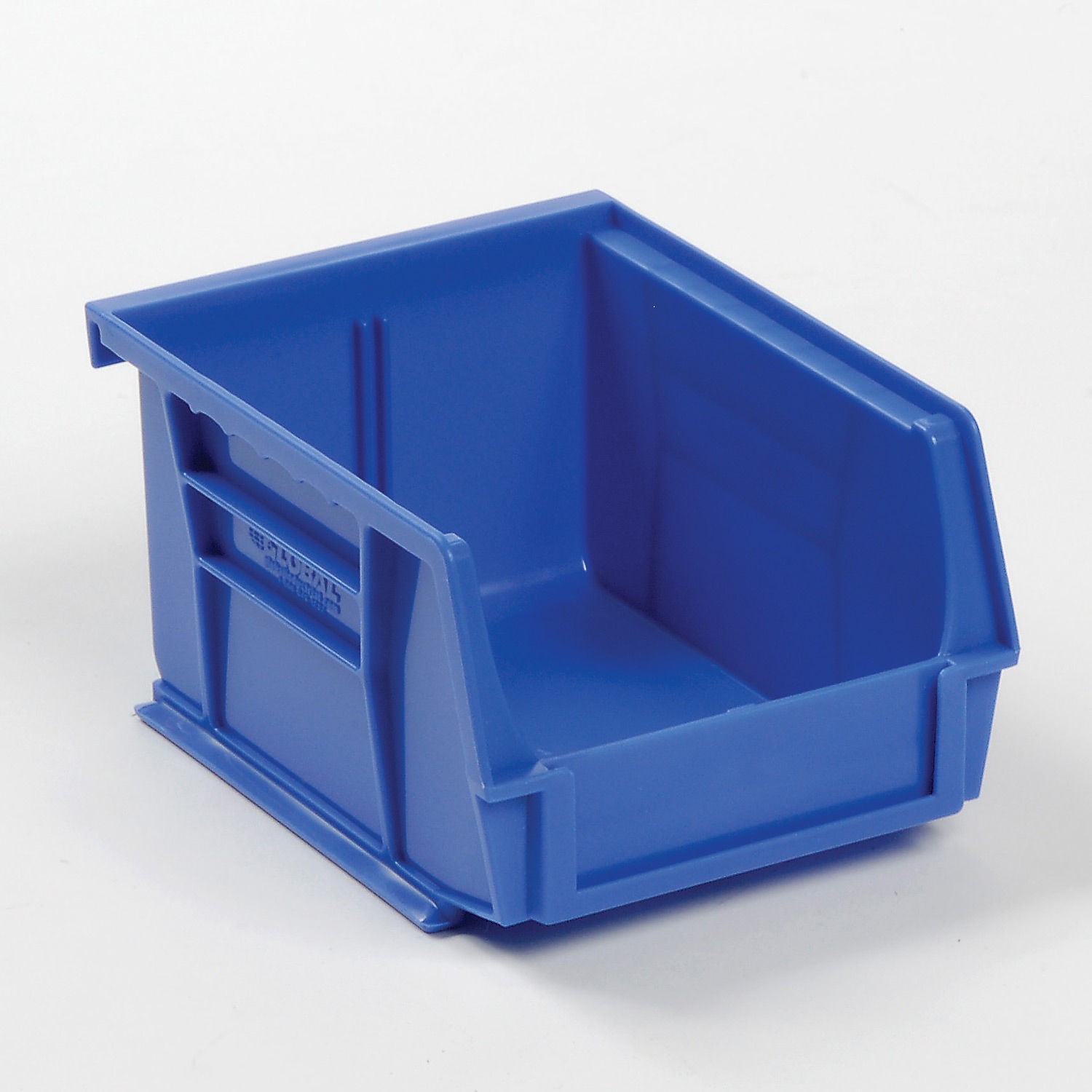 Plastic Stacking And Hanging Bin - Small Parts Storage - 4-1/8 x 5-3/8 x 3 Blue
