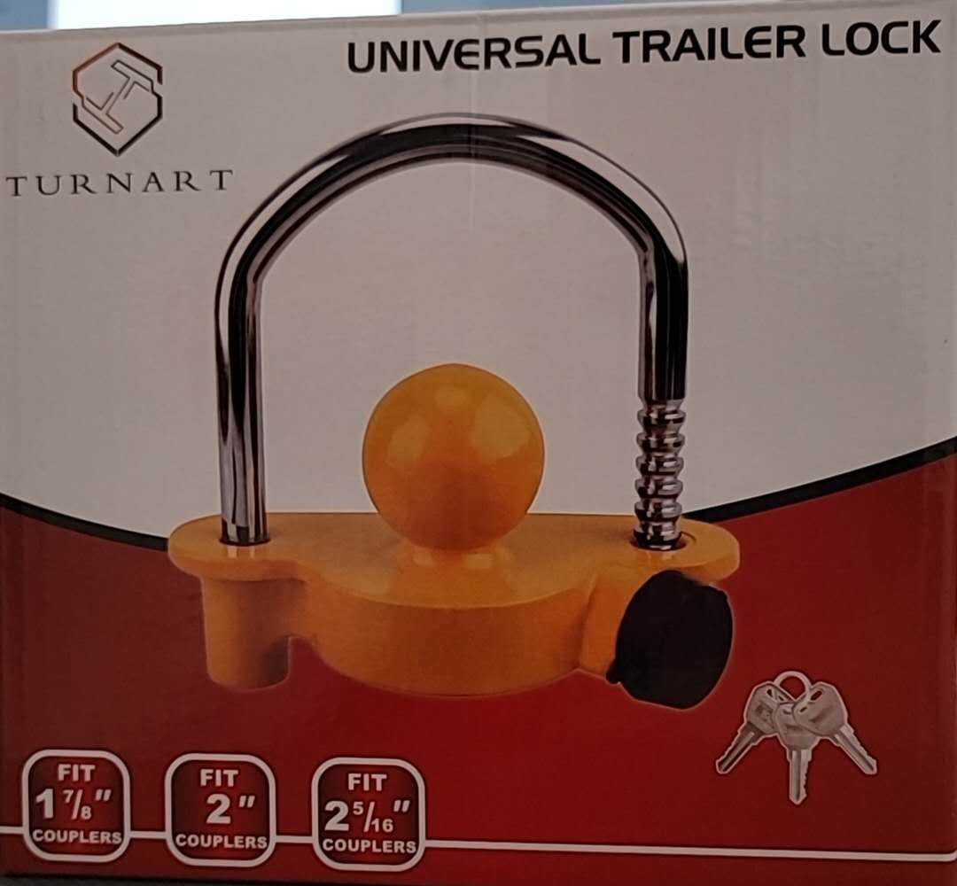 Turnart Trailer Lock, Hitch Lock, Trailer Hitch Lock, Trailer Coupler Lock, Trai