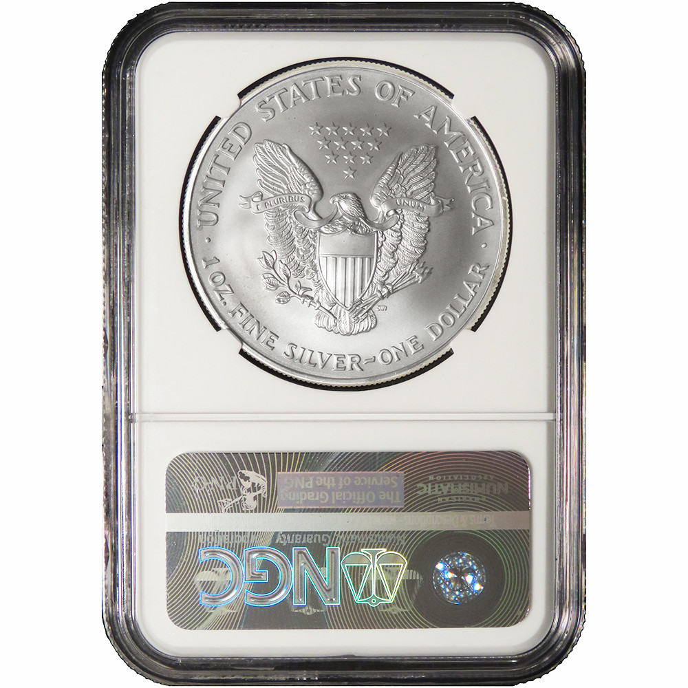 2003 $1 American Silver Eagle NGC MS70 Brown Label