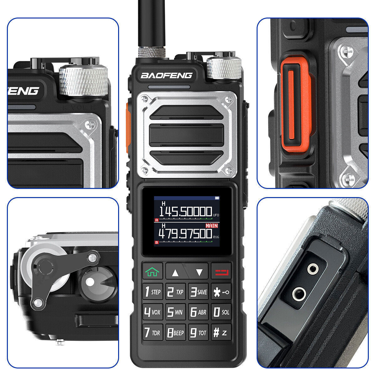 US Baofeng UV25 Walkie Talkie Long Range Tri-power Two Way Radio+48cm Antenna X2