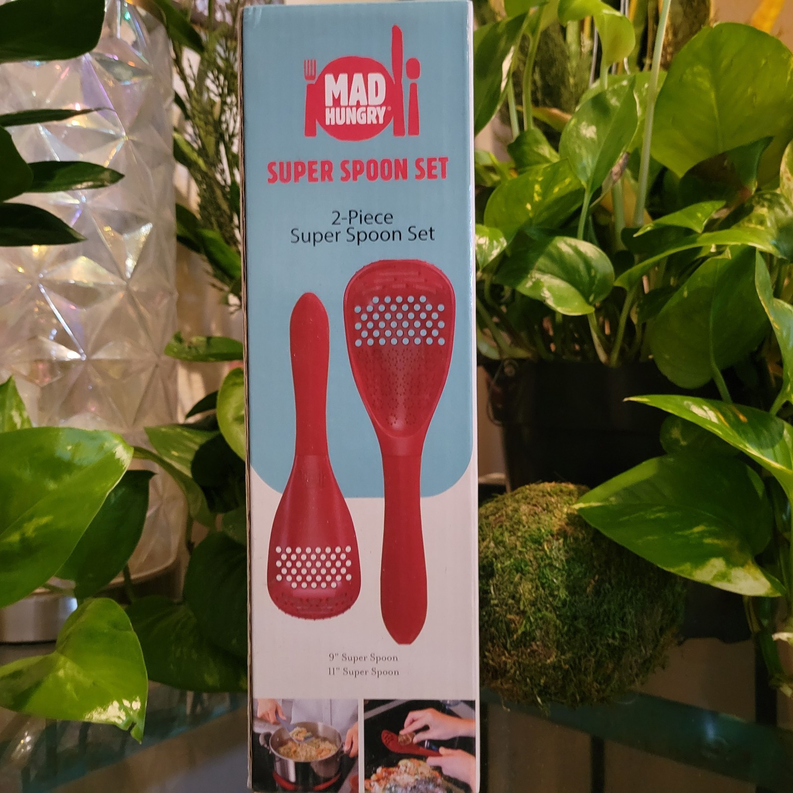 Mad Hungry Spurtle Silicone Super Spoon Red Kitchen Utensils Grater Strainer Set