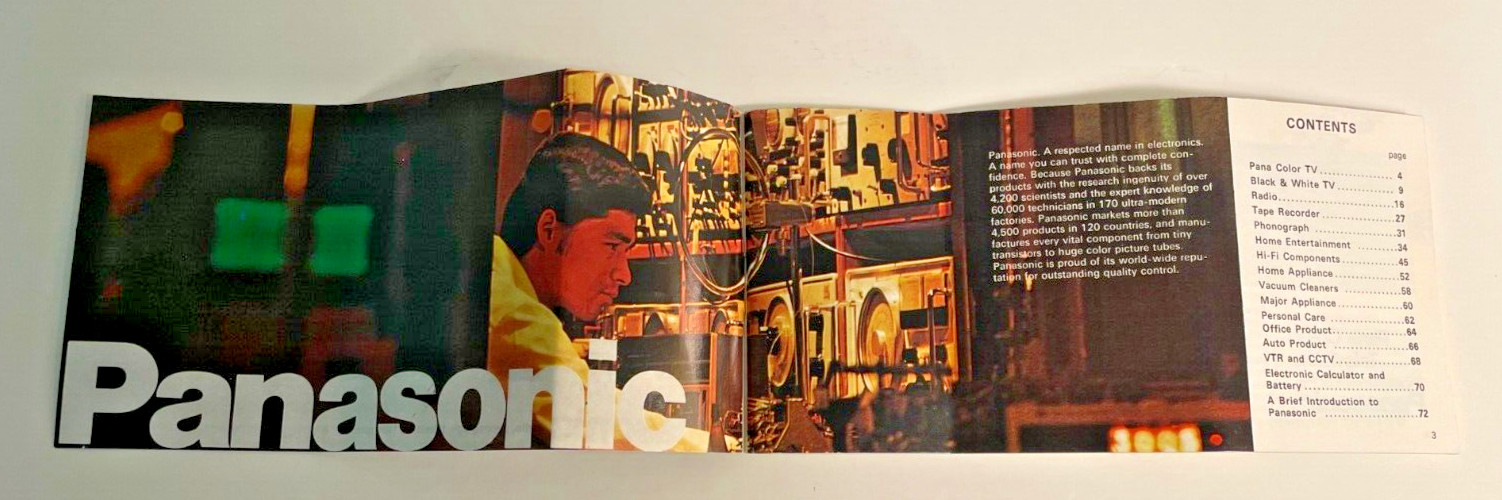 VINTAGE PANASONIC CATALOG BOOKLET MINI COMPLETE LINE 75 Pages
