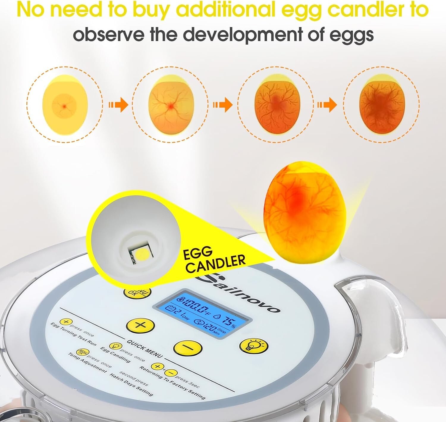 18 Egg Poultry Incubator for Hatching Egg Chick +Automatic Turning Egg Incubator