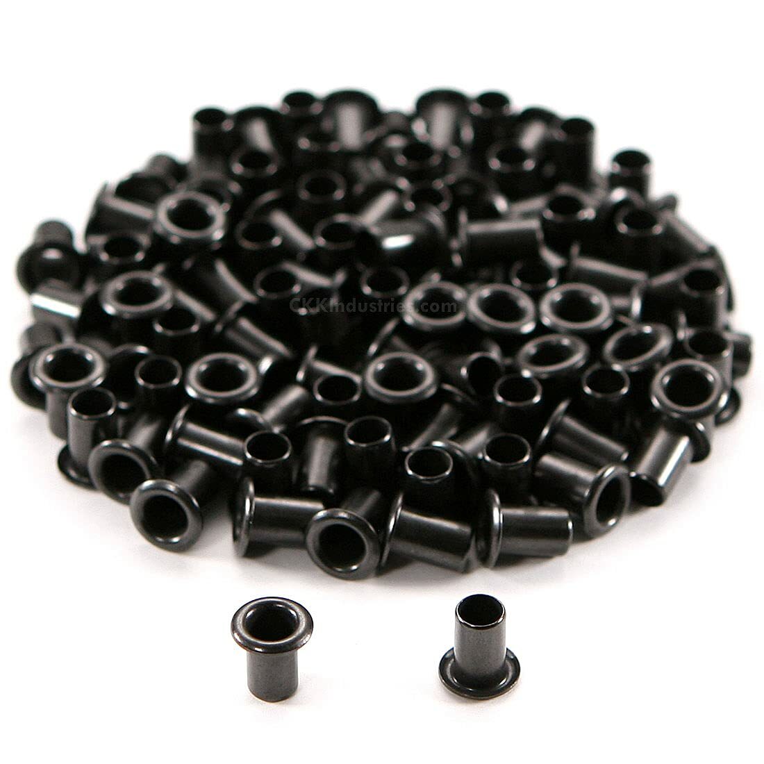 (#6-9) - (3/16in) - Black Kydex Holster Eyelets - (25, 50, 100 Qty) - (USA Made)