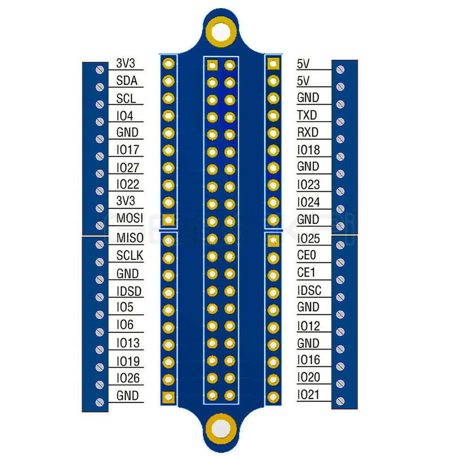 Raspberry Pi GPIO Screw Terminal Hat Expansion Board For Raspberry Pi 4B/3B+/3B