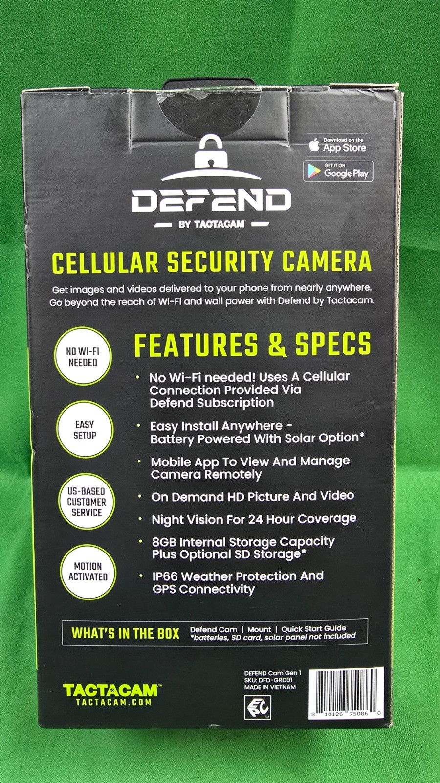 Tactacam Defend Cellular Security Camera DFD-GRD01 NEW (E16)