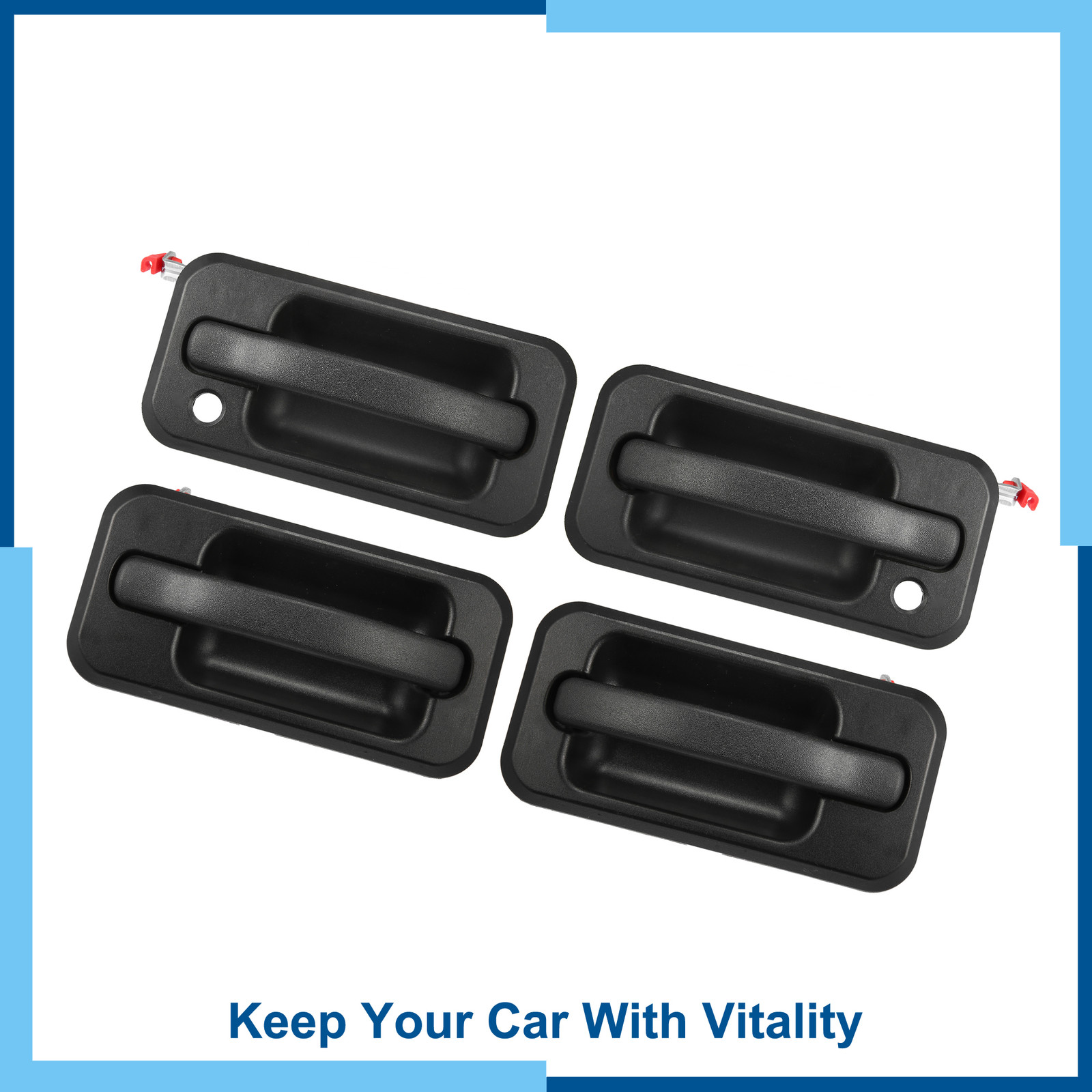 4Pcs  Exterior LH RH Outside Door Handle Set for Hummer H2 131609870457 Black