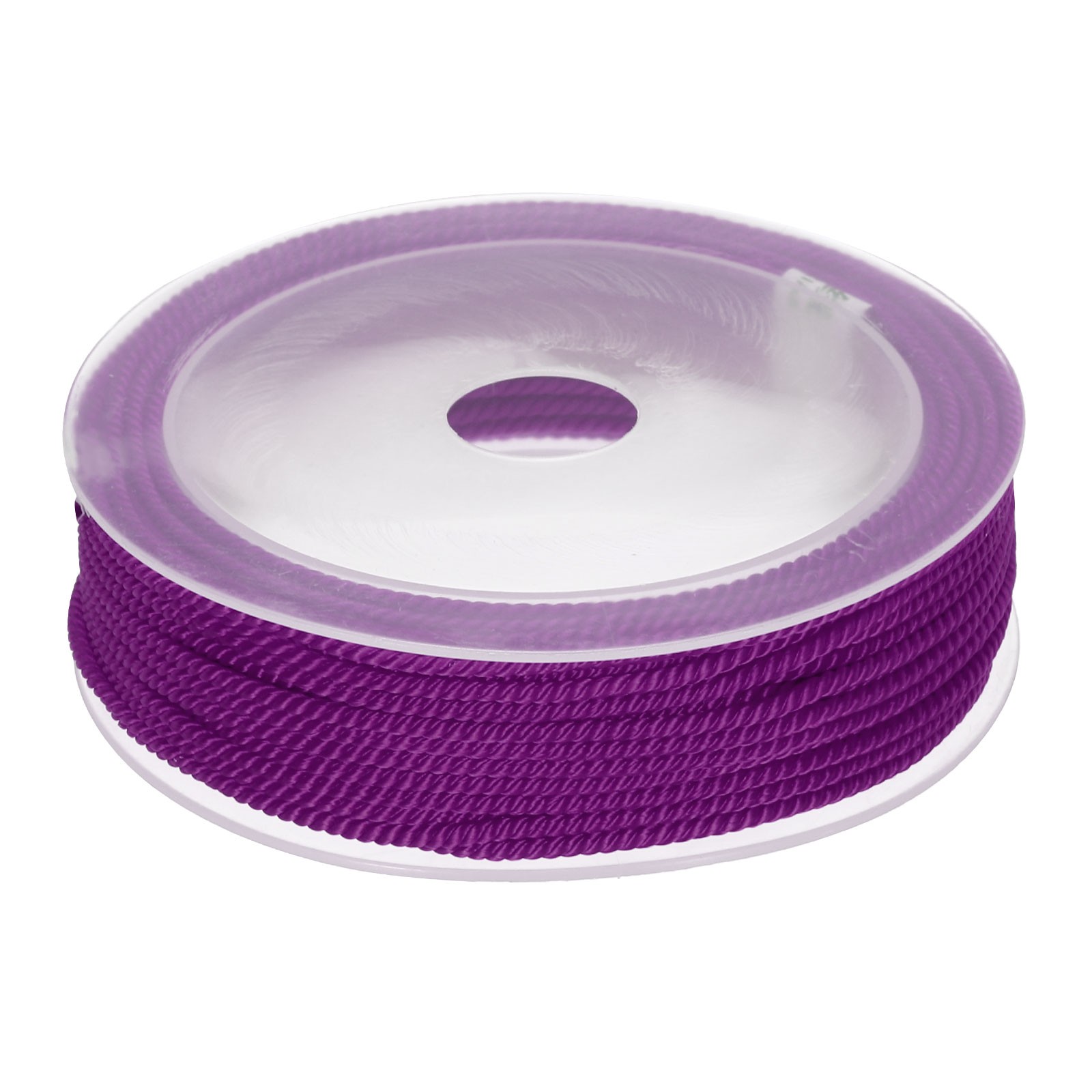 Trim Cord Rope 2mm Nylon Twisted Braid Trim Rope 0.08" 14 Yards Light Purple