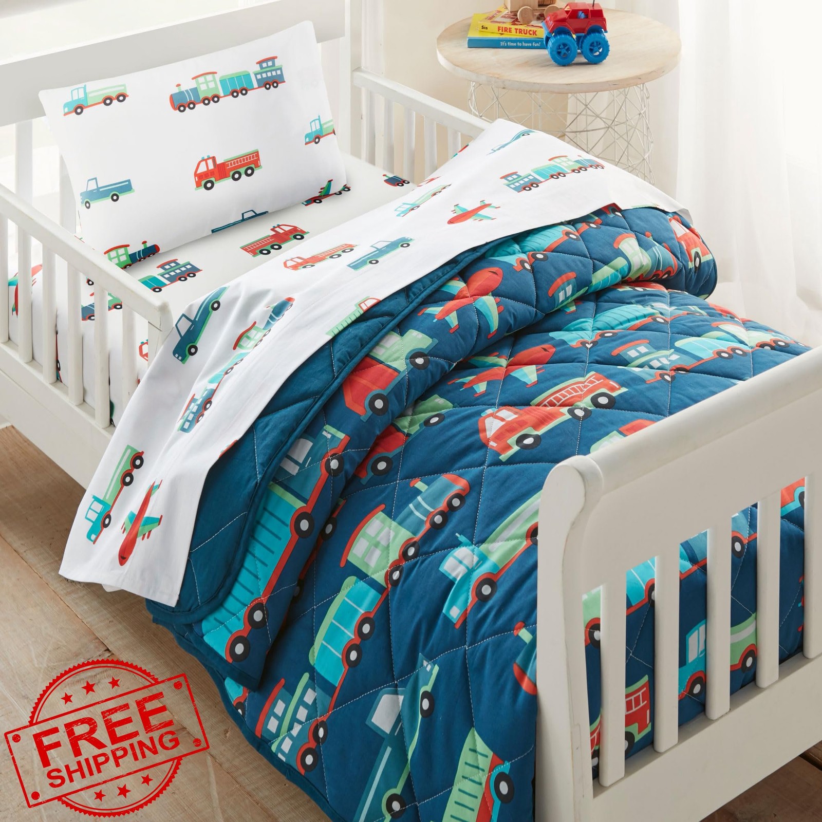 Wildkin Transportation Toddler Pillowcase, 100% Cotton