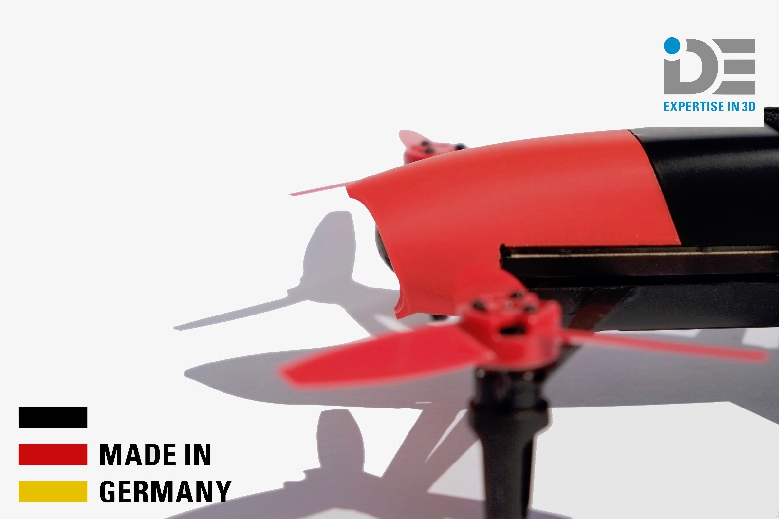Parrot Bebop Drone 1 plastic hood nose RED - Made in Germany