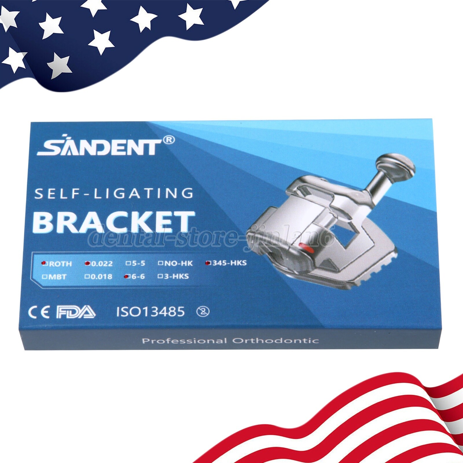 20 PCS Brackets de Ortodoncia Dental Autoligado Pasivo Roth 022 Ganchos 345 US