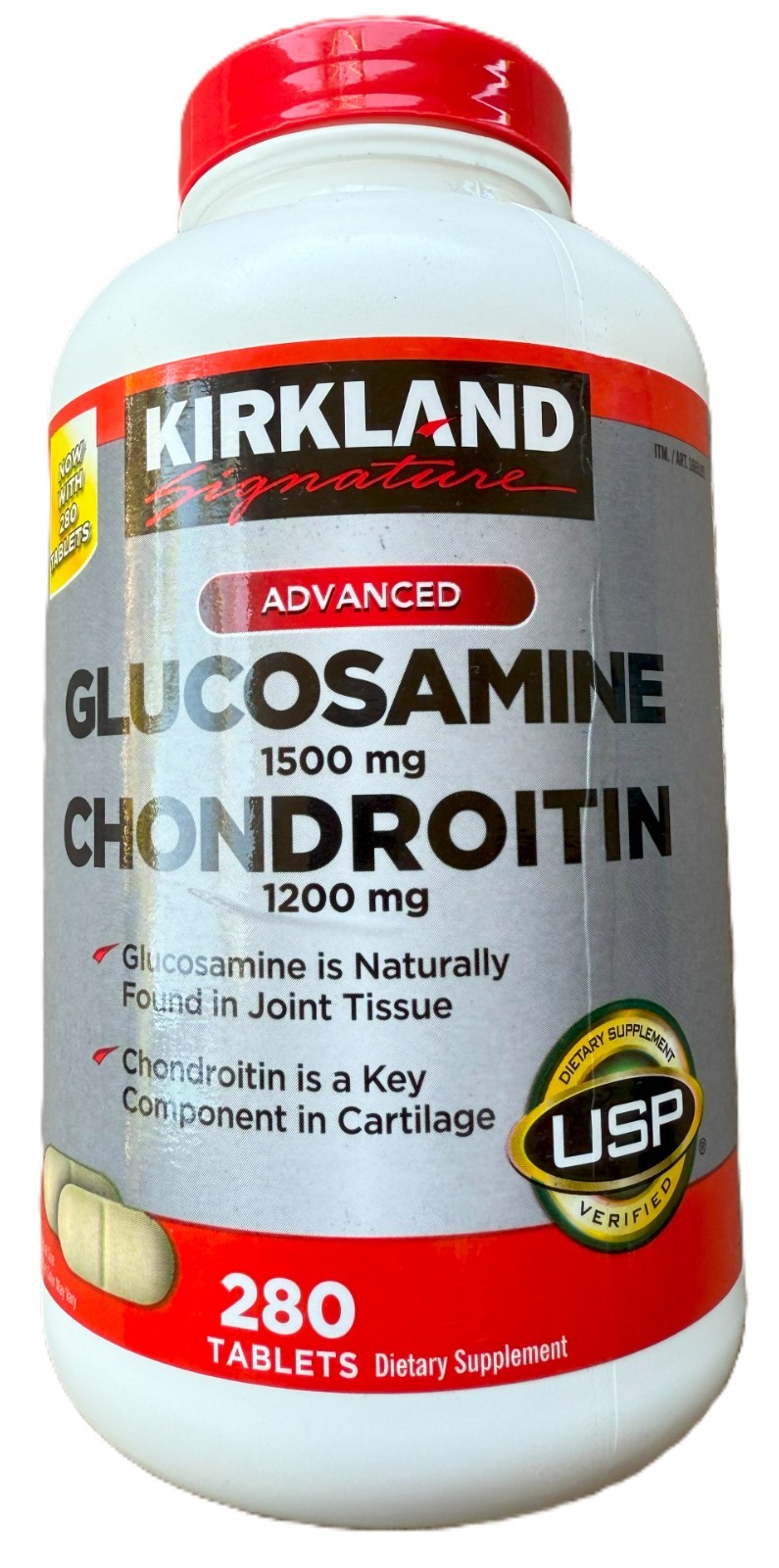 Kirkland Glucosamine Chondroitin, 280 Tablets Exp 9/28