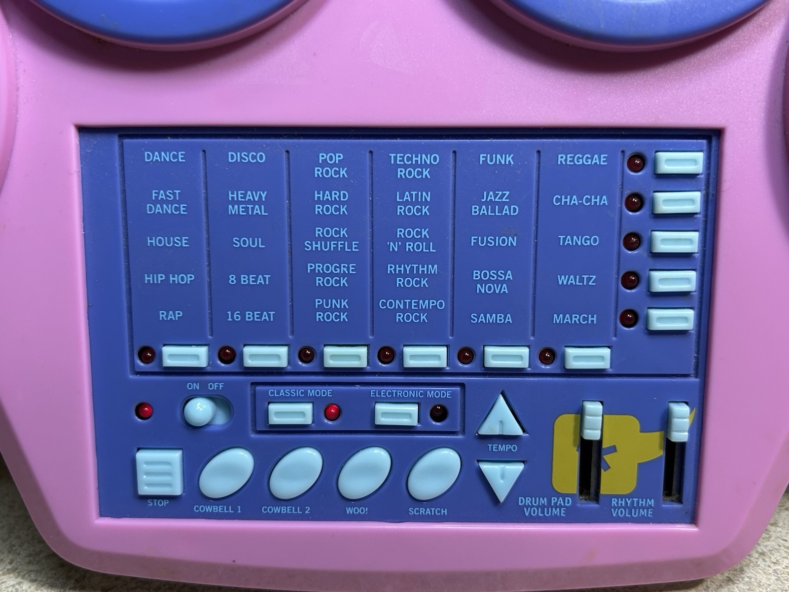 VERY RARE iCarly Electronic Sound Effects Drum Set! TESTED + WORKING!