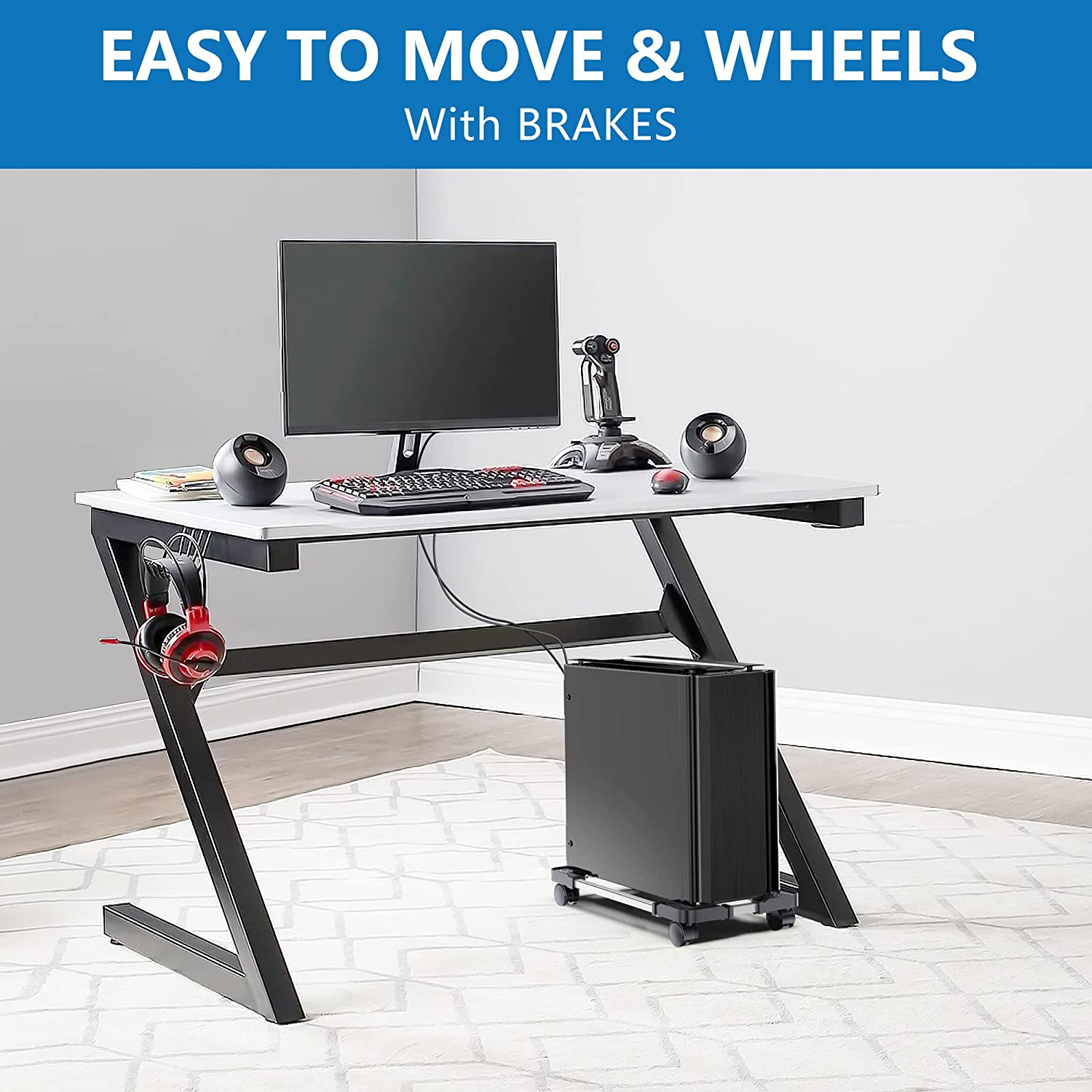 Computer Tower Stand - Adjustable PC Stand for Most Desktop Towers - Elevate and