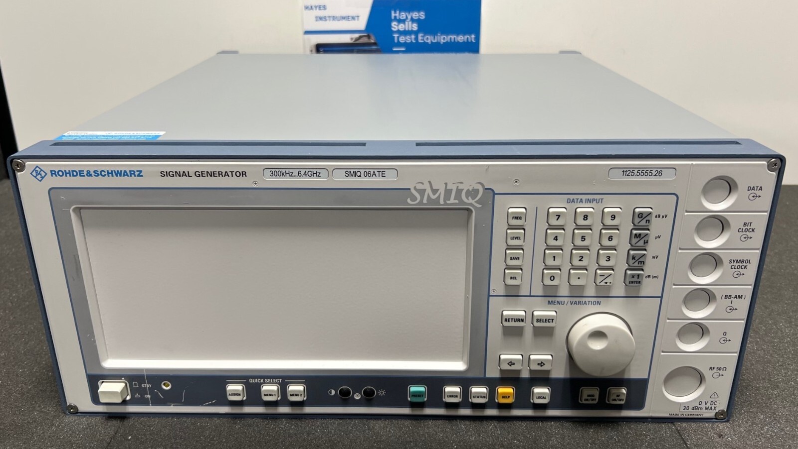 R&S SMIQ06ATE 300kHz to 6.4GHz Signal Generator for Automated Test Setups, Nice!