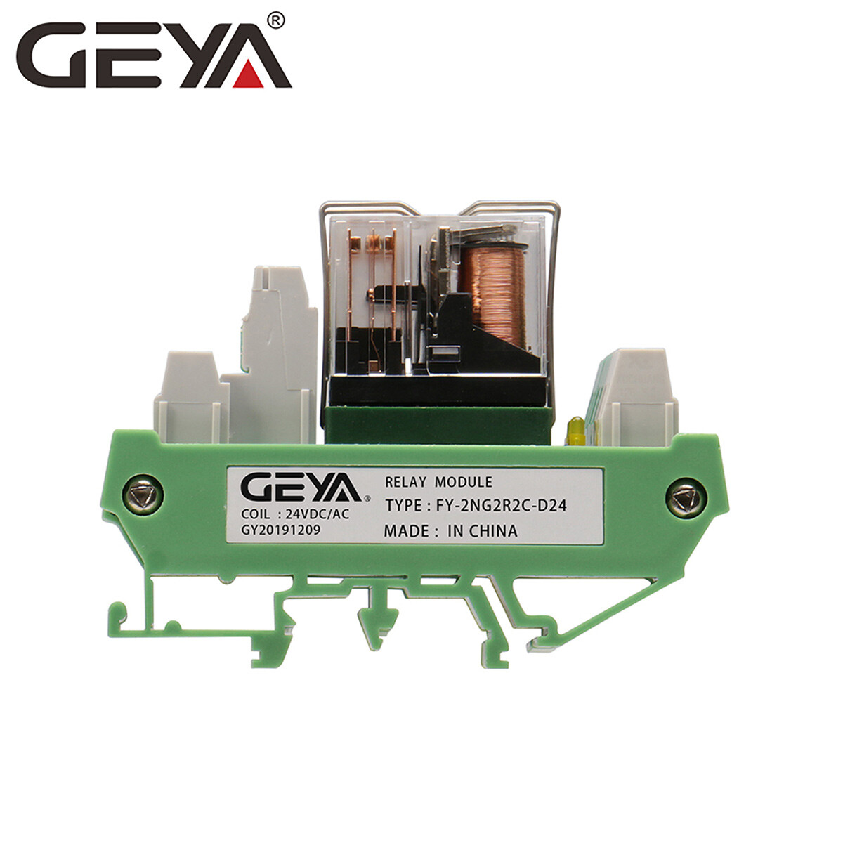 GEYA 2 Channel Omron Relay Module 2NO2NC DPDT PLC Relay Interface AC/DC 12/24V