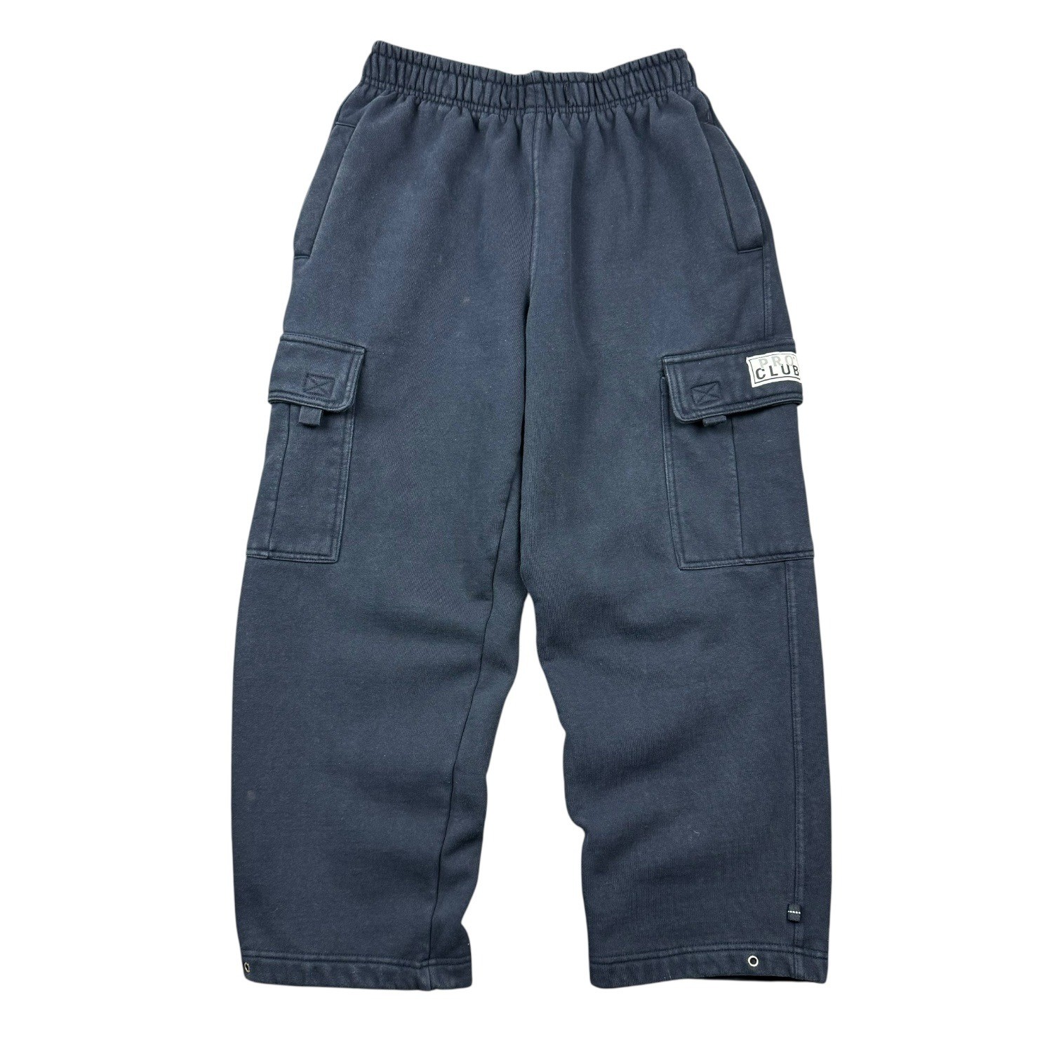 Y2K Pro Club Heavyweight Cargo Sweatpants Men Medium Blue Baggy Loose Workout