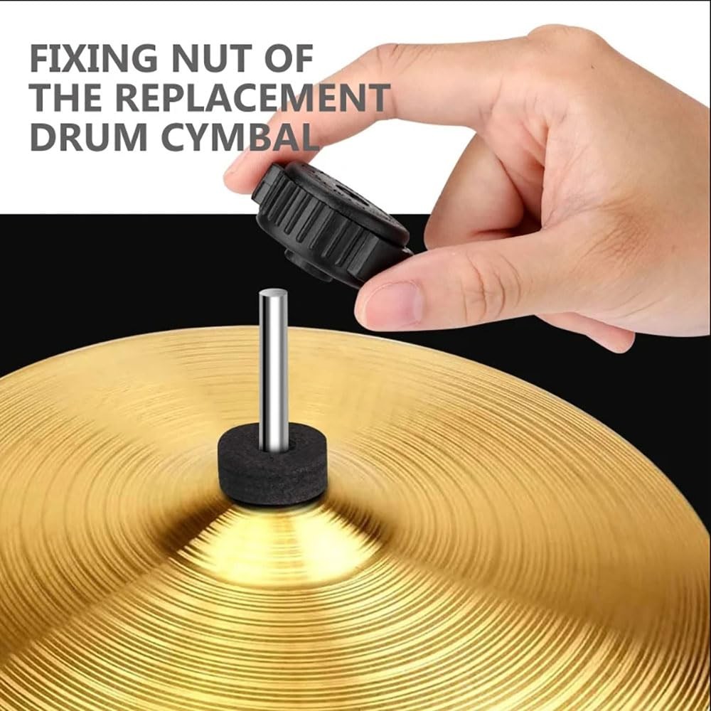 Safycaby 8-Pack Drum Cymbal Nuts, 8mm Plastic Quick Release Nut, black