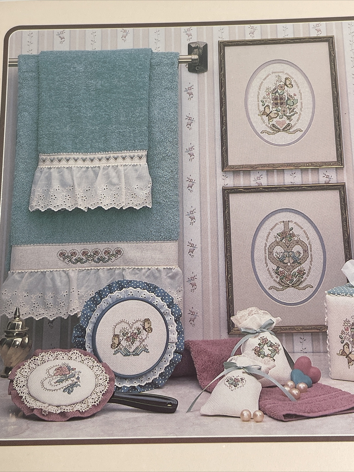 Leisure Arts Bath Collections 4 Themes Butterfly Seashells Cross Stitch Pattern