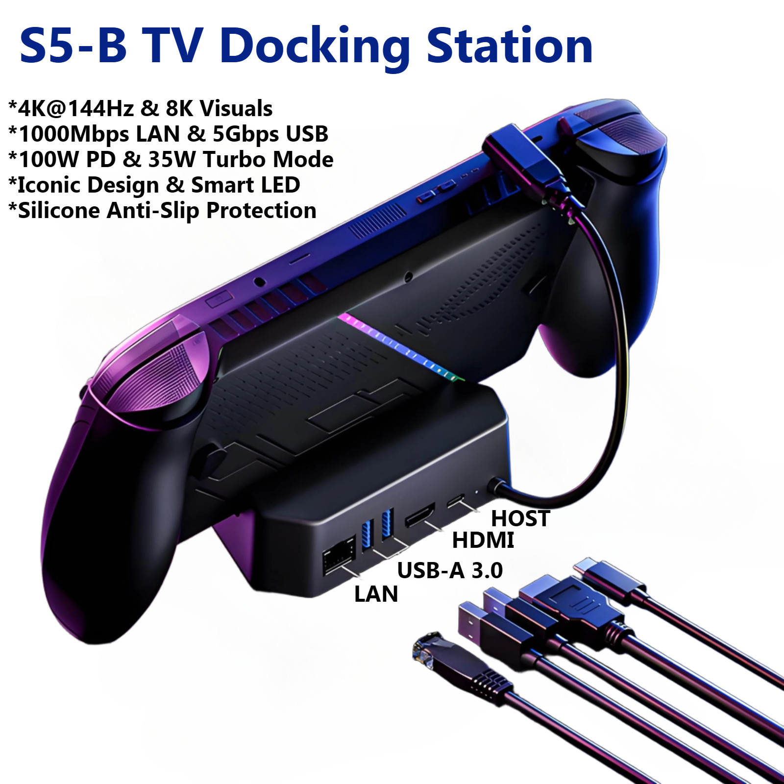 Antank S5 TV Charging Dock HUB Station 4K HDMI Adapter Charger For ROG XBOX ALLY