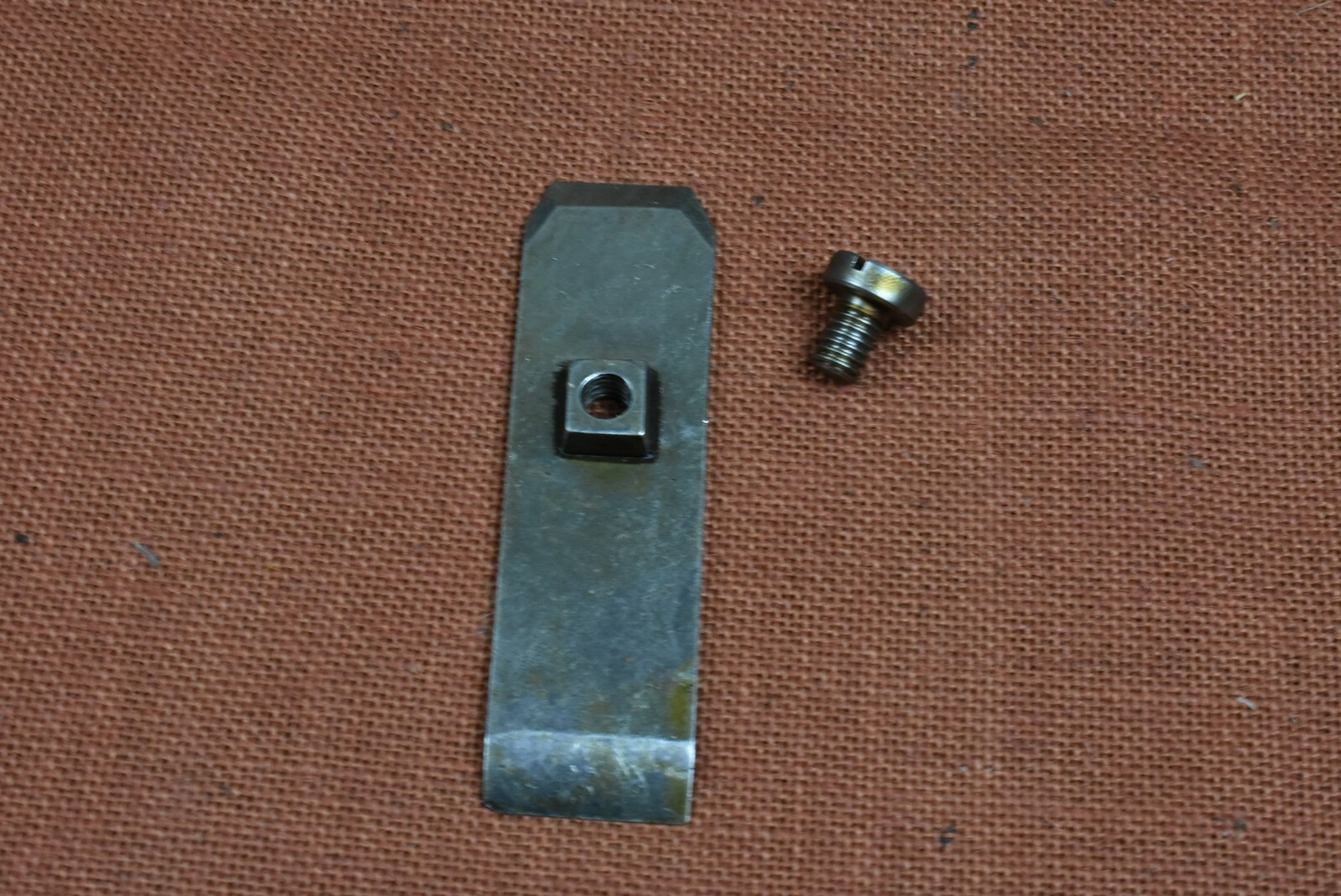 Spare Sheffield Made Cap Iron with Screw for Wooden or Infill Plane