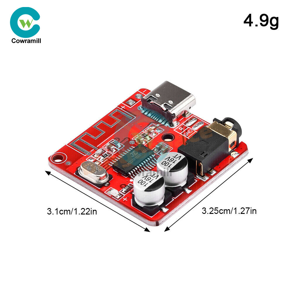 10PCS 3.7V-5V Mini Bluetooth 5.0 Audio Receiver MP3 Decoder Amplifier Module.
