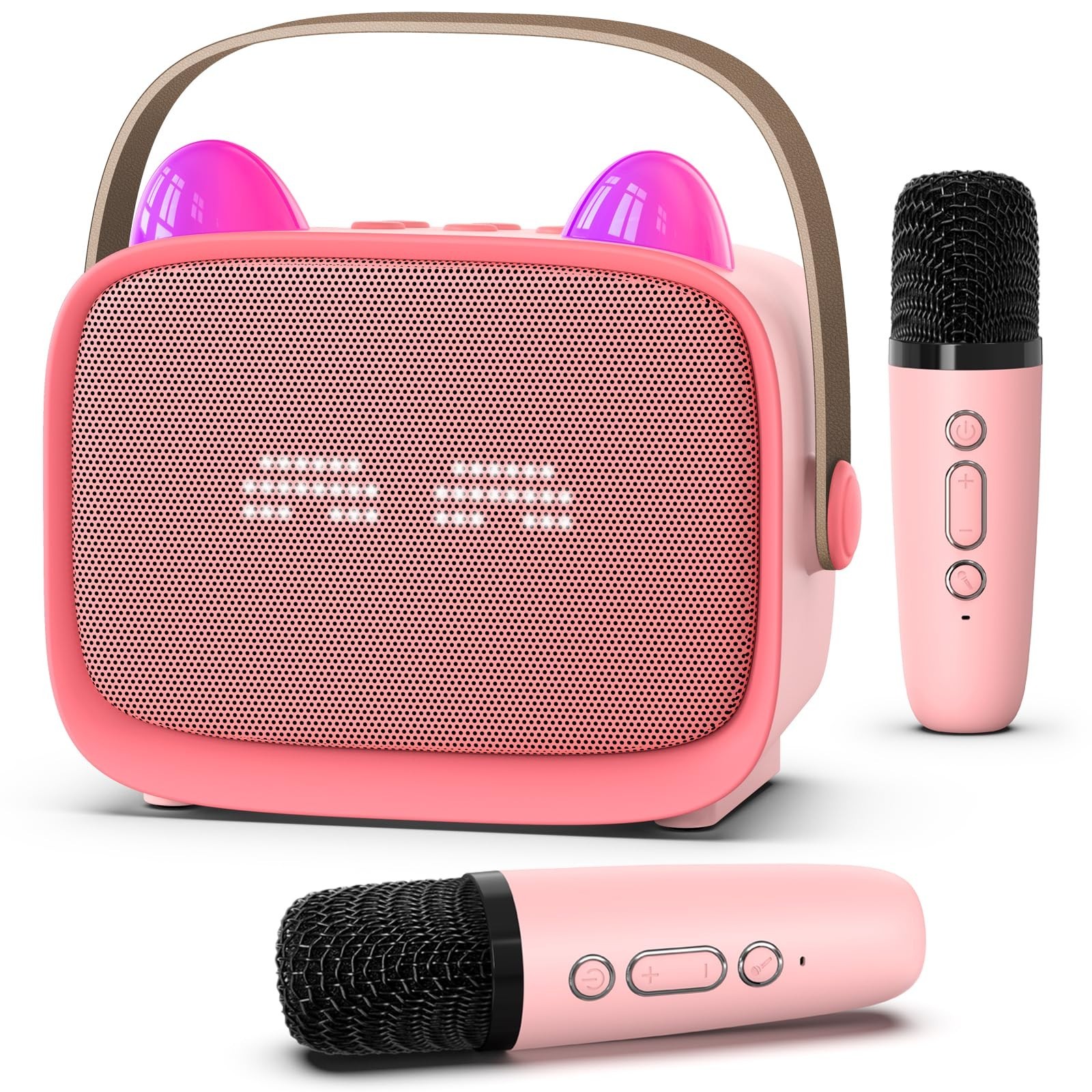 Upgraded Mini Karaoke Machine Toy for Kids, Portable Bluetooth Speaker with 2...