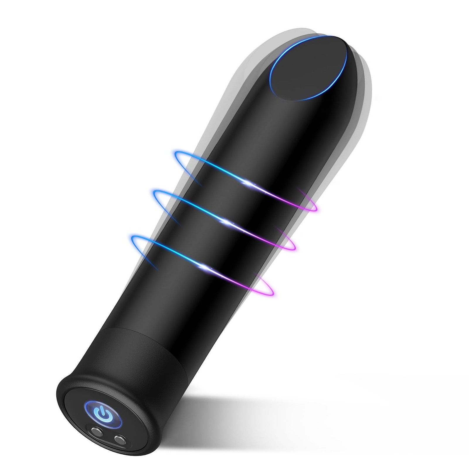 Bullet Vibrator with Angled Tip for Precision 1 Count (Pack of 1), Black