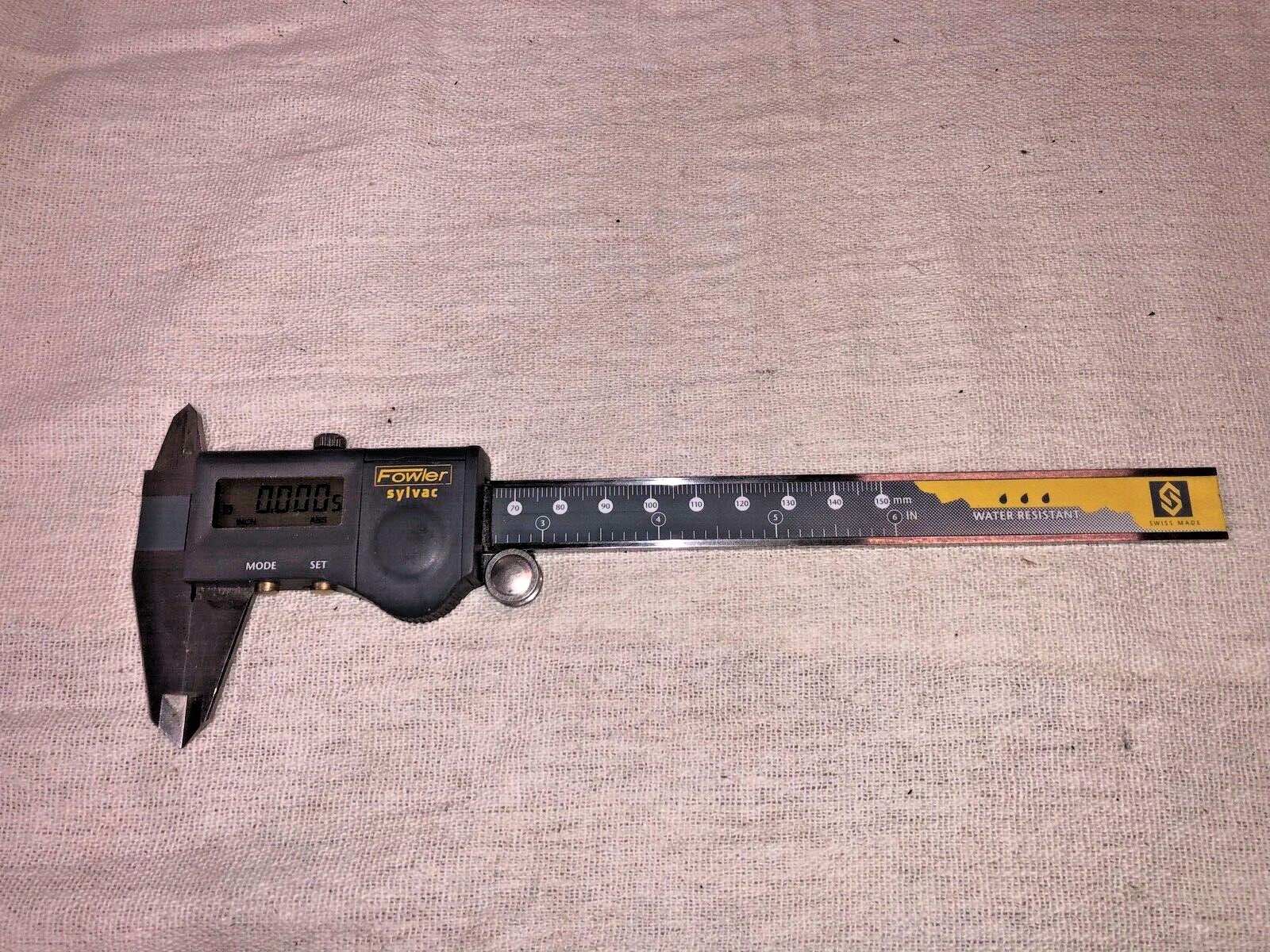 FOWLER SYLVAC WATER RESISTANT VERNIER CALIPER 150MM 6 IN.