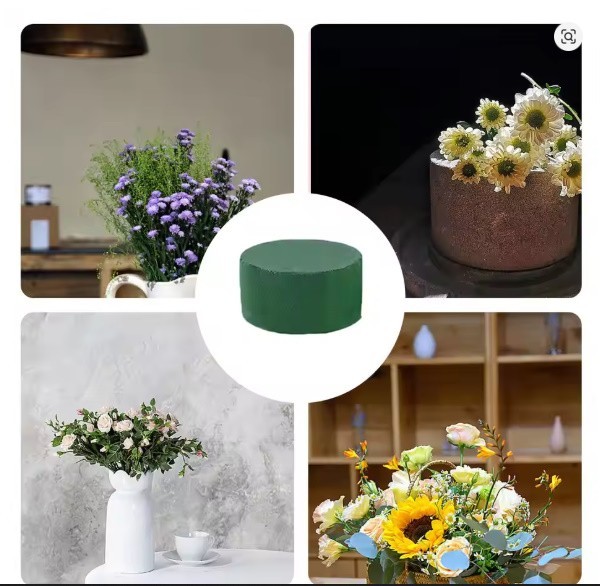 6pcs Round Floral Foam Blocks Green for Flower Arrangements